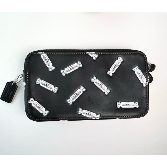 Coach White Rabbit Candy Print kira Wristlet Crossbody - Picture 3 of 10